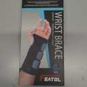 FEATOL Wrist Brace Hand Brace, Carpal Tunnel Wrist Splint Night Support for Women Men, Pain Relief Support -Tendonitis, Arthritis, Sprain, Left Hand, Small/Medium