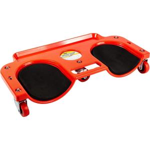 MaxWorks 50916 MaxxHaul Rolling Knee Creeper/Pads ABS High Impact Frame, 5 Swivel Castors, Tool Tray Holder