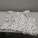 BLENCOT Womens Casual Square Neck Long Sleeve Boho Floral Midi Dress Print Side Split Dresses (Small)