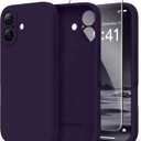 Magnetic for iPhone 17 Case, Compatible with MagSafe, [Full Camera Protection][Screen Protector] Silicone Shockproof Protective Phone Case for iPhone 17 6.3", Deep Purple