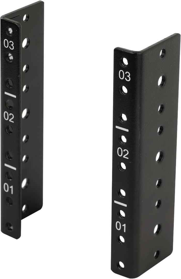 Tecmojo 3U Vertical Rack Rail Pair Kit DIY Rack Rails Kit, 12-24 Screws Included to Mount Equipment 2U-20U