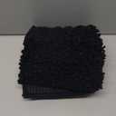 Yimobra Bathroom Rugs Non Slip Washable - Ultra Soft Absorbent Chenille Bath Mat, Quick Dry Shaggy Floor Carpet for Tub Shower, Black Home Decor Accessories, 24x17 Inch