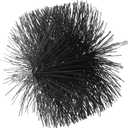 PATIKIL 7" Wire Chimney Cleaning Brush, Polypropylene Round Chimney Sweep Brush with M6 Fitting for Fireplace Burning Stove Tent Dryer Pipes, Silver