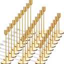 Tioncy 30 Pcs Candlestick Holders Bulk 5.7"/7.7"/9.7" Tall, Metal Taper Candle Holders Fit 0.75 Inch Thick Pillar Candle Candelabra Party Table Centerpieces for Wedding Valentine's Anniversary(Gold)