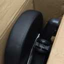 FURWOO Round Rolling Stool Height Adjustable Stool with Wheels for Spa Salon Massage Black