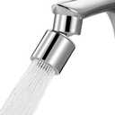 Hibbent NSF/ANSI/CAN 61 Certified Faucet Aerator, CUPC Certification 360 Twist Kitchen Sink Aerator, Dual-function Sink Sprayer Attachment, Faucet Replacement Part 55/64'' Female Thread, Chrome