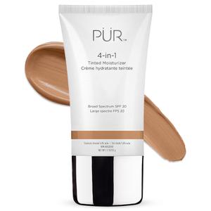 PR Beauty 4-in-1 Tinted Moisturizer With SPF 20 - Hydrating Face Moisturizer, Primer, & Foundation With Shea Butter, Aloe Vera & Vitamin B3 - Vegan Friendly - Free of Paraben, Gluten & BPA (Medium)