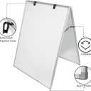 JILoffice Dry Erase Board, Magnetic White Board 36 X 24 Inch, Double Sided Whiteboard Easel, Silver Aluminum Frame with Two Flipchart Hooks for Office Home and School