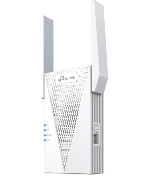 TPLink AX3000 WiFi 6 Range Extender | PCMag Editor's Choice | DualBand Wireless Repeater w/Ethernet Port | Up to 2400 Sq. Ft., 64 Devices | Internet Signal Booster | APP Setup | EasyMesh (RE715X)