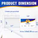 2 x 20PCS ID Badge Holder Horizontal - Extra Thick Clear ID Card Holder with Waterproof Resealable Zip - Name Tag Holder for Nurses, Office and School