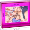 11x14 Acrylic Picture Frame for Wall and Tabletop Neon Floating Photo Frame with Decorative Bright Color, Purple