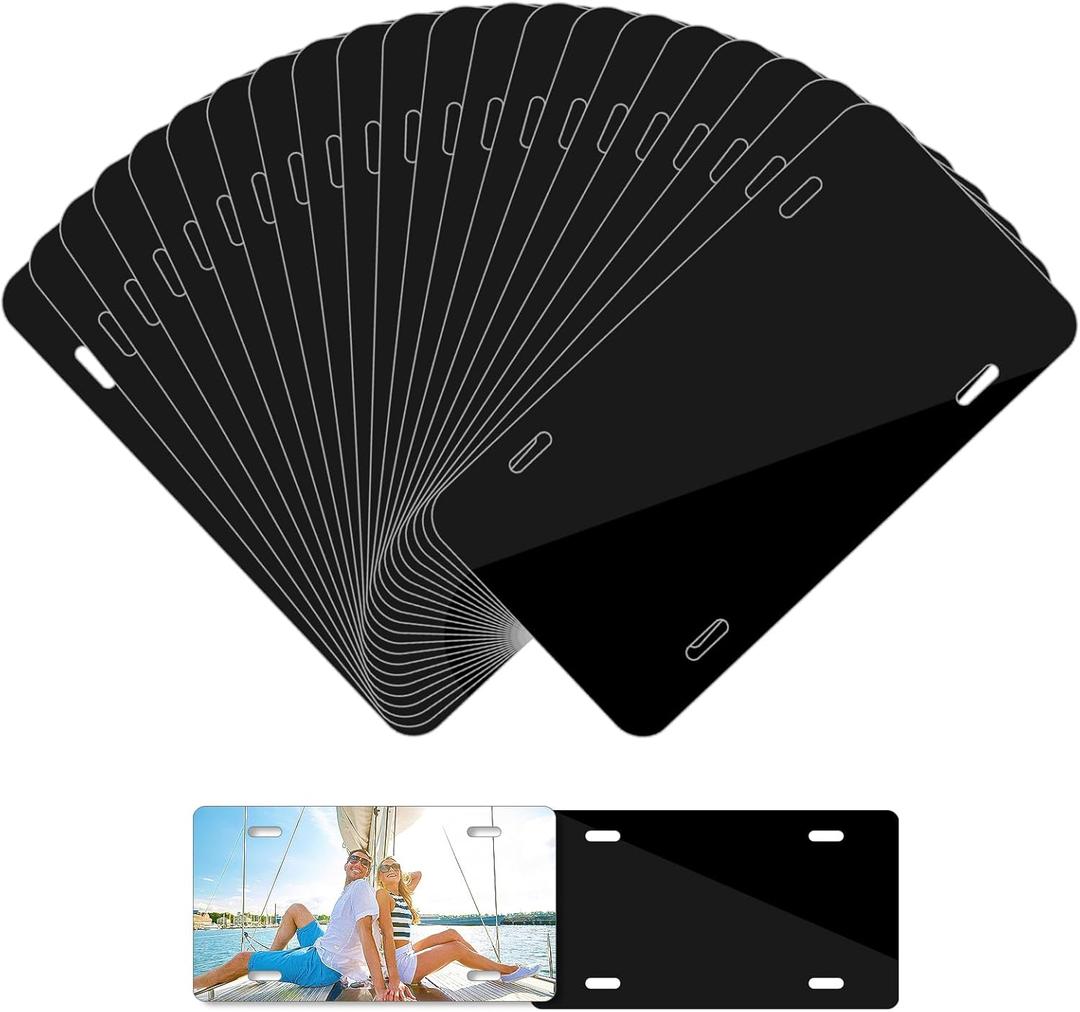 20 Pack 0.45mm Blank Automotive License Plate Plates Tag for Custom Design Work