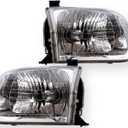 Auto Parts Avenue APA Replacement Head Light for 2000 2001 2002 2003 2004 Tundra (Double Cab Model ONLY) 2001 2002 2003 2004 Sequoia Pair Passenger Right and Driver Left Side