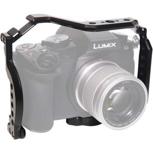 NICEYRIG Cage for Panasonic Lumix G95 G85, Form-Fitting Camera Cage with NATO Rail Cold Shoe - 407
