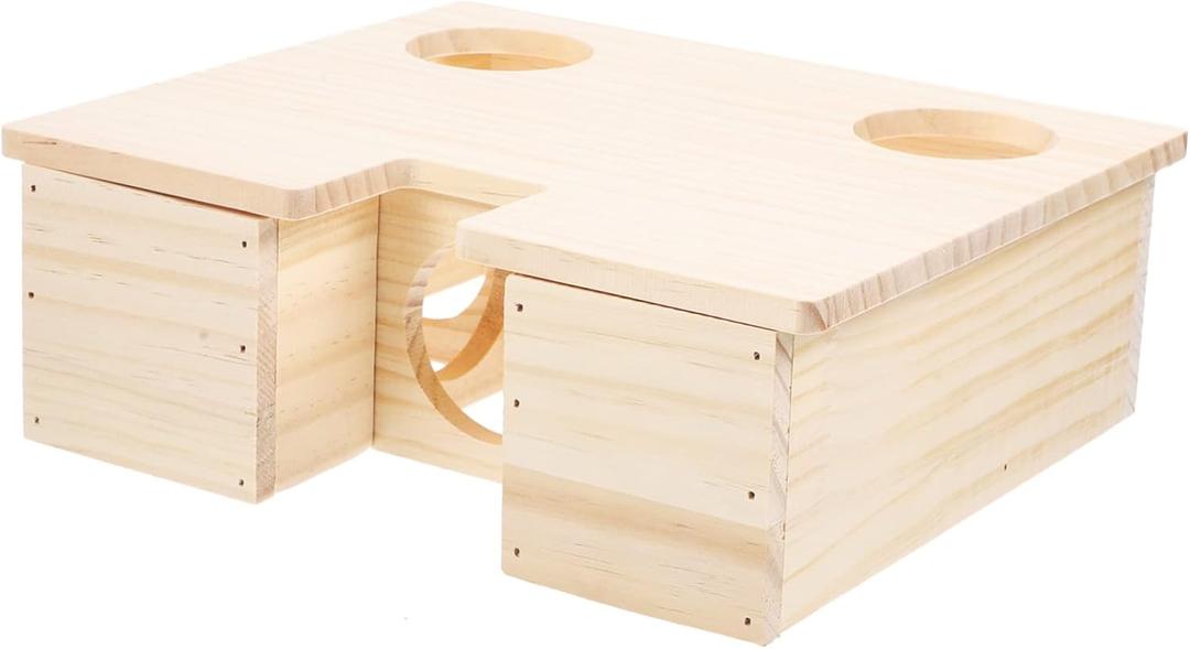 BESPORTBLE Wooden Hamster Habitat Maze Design DIY Decoratable Pet House for Hamsters Mice and Gerbils Fun Hideout and Play Area for Animals