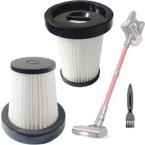 2 Pack Hepa Filters Replacement Compatible with CHEBIO A16 Cordless Vacuum, Washable and Durable Filters Works with CHEBIO and QIKCLN VC06 Stick Vacuum.