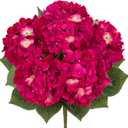 Rose Red Hydrangea Artificial Flowers Large Artificial Hydrangeas Silk Flowers for Home Decor Indoor Wedding Flowers Bouquets Faux Flowers Kitchen Centerpiece Table Decorations