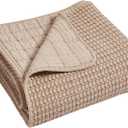 Levtex Home - Mills Waffle - Throw - Adobe Cotton Waffle - Throw Size 50 x 60in.