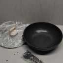 CAROTE Non Stick Wok with Lid 12''/5.3QT Woks & Stir-fry Pans Nonstick Granite Wok Pan Induction Cookware Deep Frying Pan, Compatible with All Stovetops