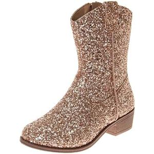 Josmo Glitter Girls Cowgirl Boots Mid Calf Boots Girl Cowboy Boots Size Little Kids/Big Kids,2