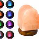 HOMY LED USB Himalayan Heart-Shaped Salt Lamp, Multi Color Changing in 7 Colors, Small About 4.1 Inches 1.5 lbs, No Installation Required Great Decor for Home Office Hotel,Great Decor, Best Gift