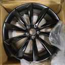 New Single 20x9.5 Inch 20” 20 Inch Premium Aluminum Alloy Wheel Rims Fit for Tesla Model Y 2020 2021 2022 2023 2024, OEM Direct Fit Replacement Rim, Matte Black