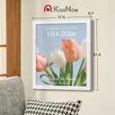 16x20 Picture Frame 4 Pack, Textured White Solid Wood, Wall Gallery Poster Frame