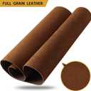 RingSun Genuine Leather Sheets for Crafts 24''X24'' Full Grain Leather Tooling Leather (2mm) Thick Cowhide Leather Pieces Square, Red Brown