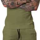 Uni Clau Mens Short Sets 2 Piece Outfits Fashion Summer Tracksuits Casual Shirt and Shorts Set