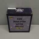 COKTIK 2 Pack Kids Water Bottle with Straw, 14oz Insulated Stainless Steel Tumbler, Leak-Proof Locking Lid for School, Lunchbox, Outdoor Sports, Case with Shoulder Strap(2 Pack, Pink+Purple)