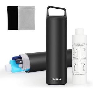 Insulin Cooler Travel Case, Medication Diabetes Supplies, 60H Insulin Pens Cold Bottle, 5-in-1 Diabetic Medicine Cooler, TSA Approved, with Gel Ice Pack and Emergency Bottle(Black)