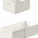 2 Pack Expandable Plastic Storage Boxes, Multi-Purpose Folding Organizer, Drawer Storage Divider For Bedroom, Kitchen And Snack Storage (XL)