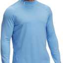 Under Armour Mens ColdGear Armour Fitted Mock (Small, Carolina Blue/White)