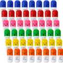 Woanger Vitamin Pill Stress Ball Pill Shaped Foam Motivational Stress Ball for Teens Adults with Smiling Face Cute Cartoon Emotion Nursing Party Supplies for Medical Back to School Gifts(24 Pcs)