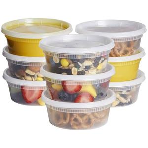 Plastic House 8 oz Deli Plastic Food Containers, 32/6ct