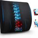 EcoNour Lumbar Support Pillow for Car and Office Chair – Improve Sitting Posture & Back Pain Relief, Memory Foam, Adjustable Straps Car Back Support, Lumbar Pillow Back Support for Office Chair & Car