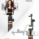 EUCOS 62" Phone Tripod, Tripod for iPhone & Selfie Stick with Remote, Extendable Cell Phone Stand & Ultimate Phone Holder, Solidest Phone Stand Compatible with iPhone/Android
