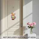 Gingerbread Man Ornament Acrylic Suncatcher Window Hanging Wall Decor for Indoor Outdoor Doors Home