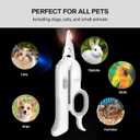 PAKEWAY Dog Nail Clippers with LED Light - Pet Nail Trimmer and File for Small/Medium Dogs, Puppies, Cats, and Rabbits (Grey)