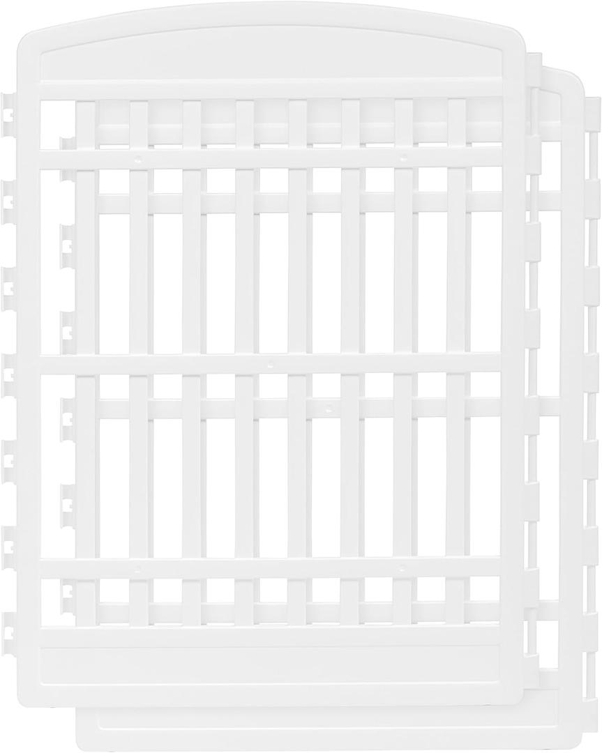 IRIS USA 34" 2-Panel Add-On Panels, Pet Dog Puppy Playpen, Foldable, Customizable, White