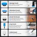 Electric Spin Scrubber,Power Spin Scrubber Brush for Bathroom with 10 Replacement Head