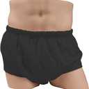 Joyo roy 2PCS Plastic Pants for Adult Diapers Incontinence Protective Briefs & Underwear Washable Incontinence Underwear Women and Men Waterproof Underwear for Women Plastic Underwear for Adults XXL (Black)