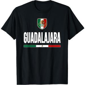Guadalajara Mexico T-Shirt (Small, Black)