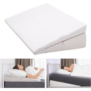 DoCred Wide Size Bed Wedge Pillow - 7.5Adjustable Wedge Pillow for Headboard, Sleeping Wedge Mattress Topper Lifter, Inclined Mattress Elevator for Sleep Apnea, Acid Reflux, Anti-snoring, Size: 39“x31”x7.5“-Twin