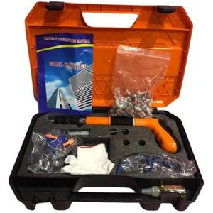 Steel Nail Gun Kit with Nailers Adjustable Speed Fastening Tool Portable Handheld Concrete Nailer Gun for Drywall, Steel, Woodworking & DIY Projects