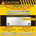 Batianda Extreme Heavy Duty Case for M5 MacBook Pro 14 inch 2026 2025 2024 2023 2021 Release - Anti-Slip Reinforced Fold Stand (Holds 25lbs) Shockproof Honeycomb Exoskeleton Hybrid Armor - Black