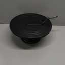 ECWAY Large Cake Stand 12 Inch with Cake Spatula, Round Bamboo Fiber Cupcake Dessert Stand, Cake Decorating Display Stand for Birthday Parties, Weddings, Baby Shower and Other Events, Black