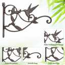 Mkono 2 Pack Hanging Plant Bracket Hook Iron Decorative Plant Hanger for Flower Basket Bird Feeder Wind Chime Lanterns