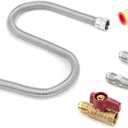 Stanbroil One Stop Gas Appliance Hook Up Kit - Brass Gas Ball Valve and Flexible Gas Connector with Fittings for Garage Heaters, Gas Stoves, Wall Mounted Heaters, Gas Fireplace and Gas Dryer