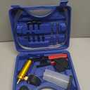 Brake Bleeder Kit with Hand Held Vacuum Pump and Adapters, with Vacuum Brake Bleeder Pump Pressure Gauge for Automotive Car Motorbike(Blue)